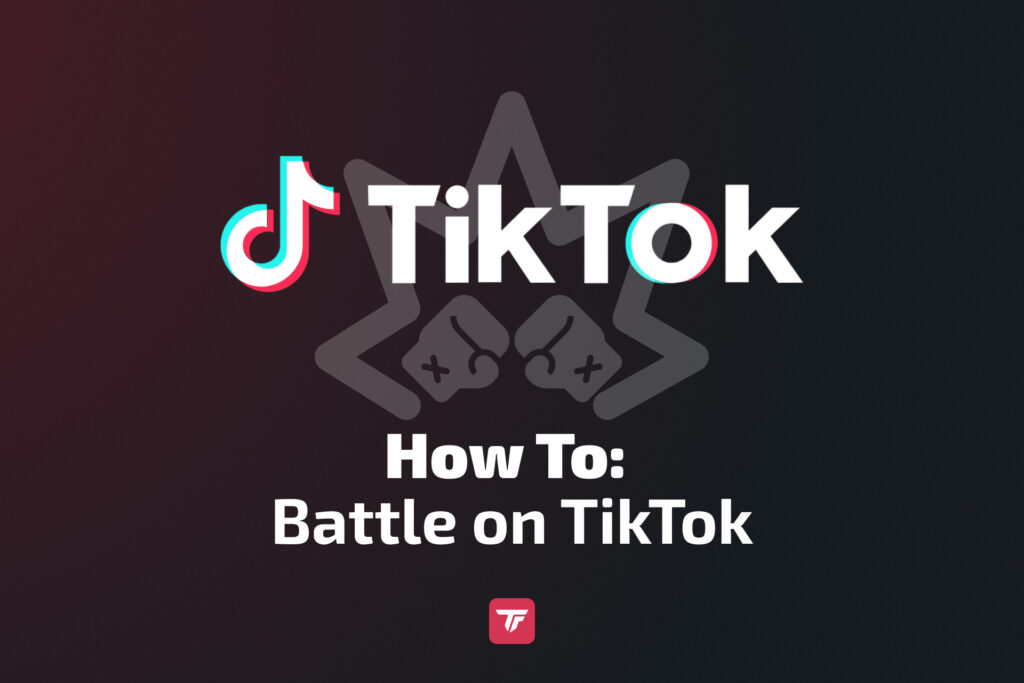 TikTok battle tutorial banner showing creators how to start live matches.