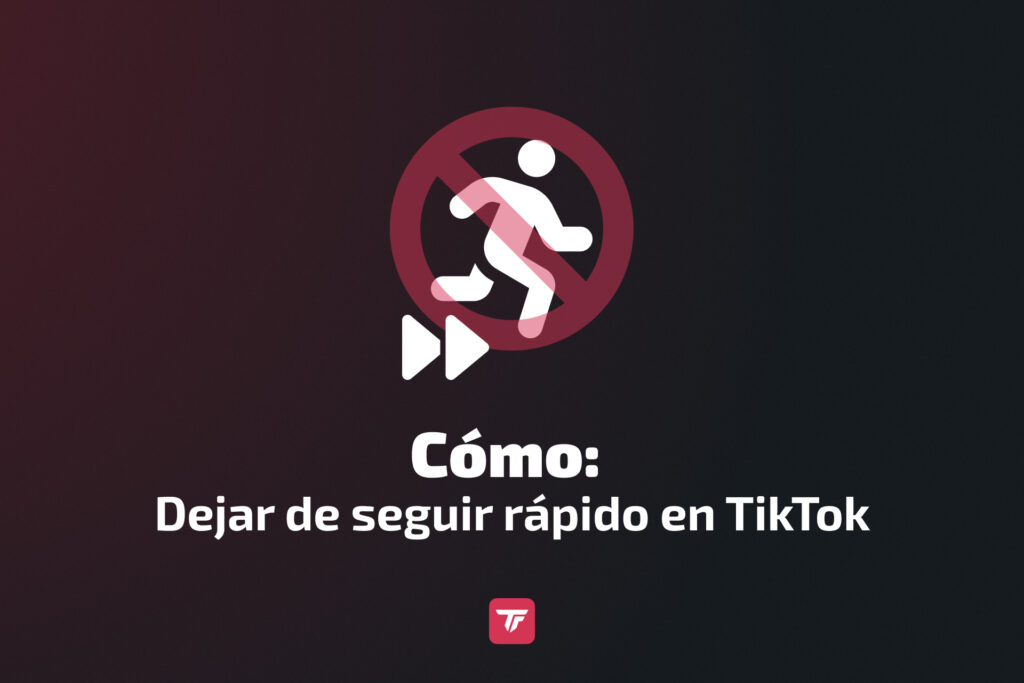 Gráfico minimalista de TikTok que muestra cómo dejar de seguir rápidamente.