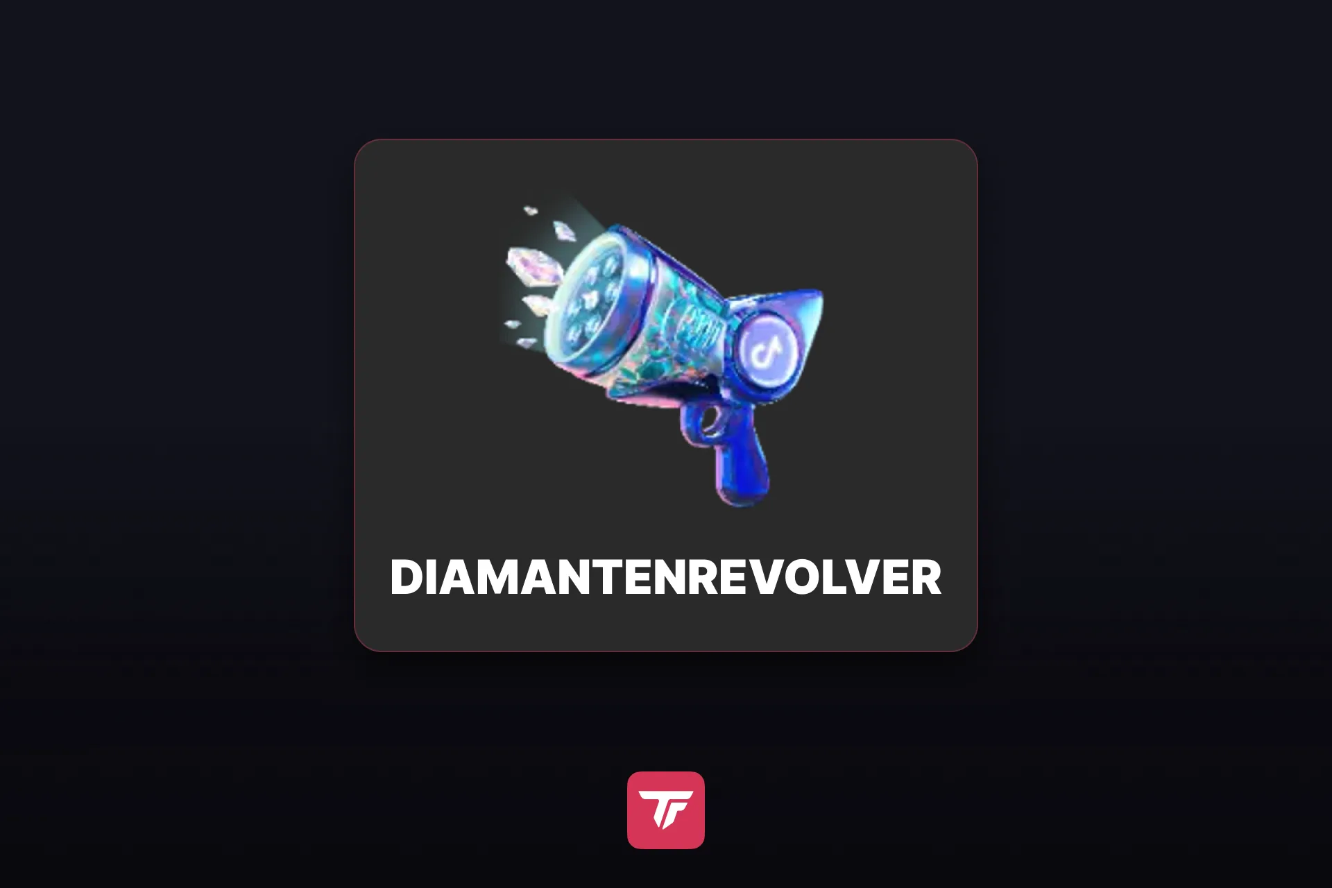 Das Symbol des Diamantenrevolvers aus dem Geschenk-Panel von TikTok LIVE