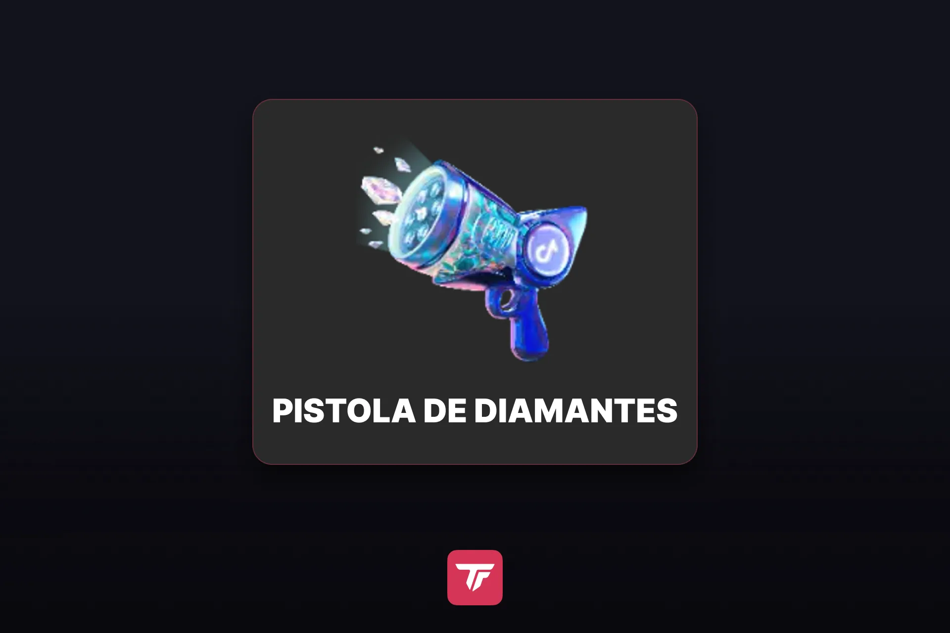 El icono de la Pistola de diamantes en el panel de regalos de TikTok LIVE