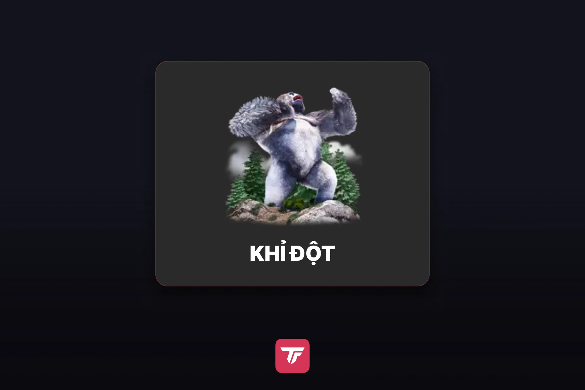 Biểu tượng quà Khỉ đột trong bảng quà TikTok LIVE